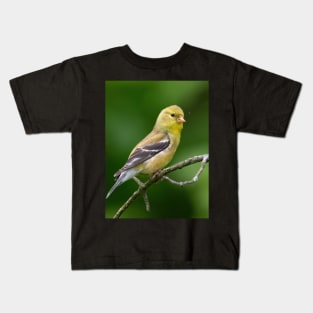 American Goldfinch on a beautiful Spring Day Kids T-Shirt